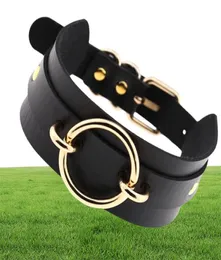 Чокерс сексуальный панк -колющий воротник кожаный ожерелье Женщина Бондаж косплей гот ювелирные изделия готика хараджуку.