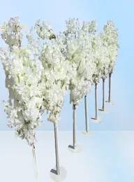 Wedding Decoration 5ft Tall 10 piecelot slik Artificial Cherry Blossom Tree Roman Column Road Leads For Wedding party Mall Opened6016782