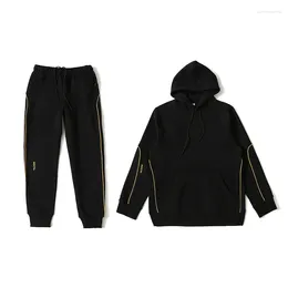 Men's Tracksuits Fashion Hoodie Set Three-Dimensional Silicone Printed Pants Casual POLO Shirt High Quality 1:1 Jacket