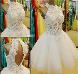 Fashion Puffy Short White Homecoming Dresses Lace Corset Bodice Ball Gown Graduation Dress 8 Grad Prom Party Downs Open Back Part6855285