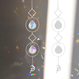 Dekoratif figürinler kristal rüzgar chime windchime parıltılı yakalayıcı el yapımı asılı suncatcher ile ab kaplama ev dekor hediyeleri bahçe için