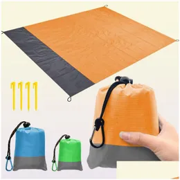 Utomhusdynor Cam Mat Waterproof Beach Filt Portable Picnic Ground Madrass Filt1545068 Drop Delivery Sports Outdoors Camping Hik Dhkdn