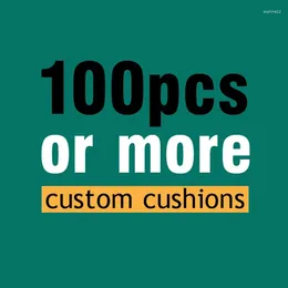 Pillow 100pcs More Custom Decorative Pillows Cover Cotton Linen S Home Decor Burlap 45x45cm For Sofas