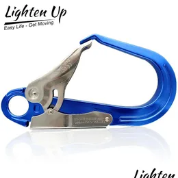 Carabiner leichten Luft für die Luftverkehrssicherheit Haken Big Öffnungslegierung Carabiner Stahlrohr-Rohrbranche Schutzschloss Fall-Proof Insurance Buc Oteqx