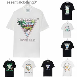 Camisetas masculinas 2024 Casablancas camiseta homens homens designer camisetas camisetas de vestuário tops de homem de letra de letra de letra de luxo de letra de luxo de luxo c240413