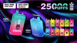 Letzte heißeste Bang King 25000 Puffs 650mah E-Cig in den USA wiederaufladbare Batterie Dual Coil 23ml+23 ml E-Liquid-Einweg-Vape