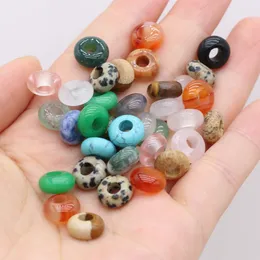 15 Pcs Natural Gemstone Beads | 14x8mm Large Hole Rondelle Beads | Copper Color Crystal Beads For Jewelry Making DIY