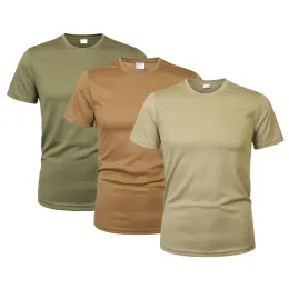 Produkter 3 st/2 datorer män som kör taktisk fiess t -shirt sportkläder militär Rashguard shortsleeve quickdrying gym casual överdimensionerad 4xl