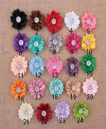 Fiore di nastro satinato per cucciolo di capelli a fascia da bambino 35 cm Mix Color Layer Flowers Accessori per capelli BY0000267967