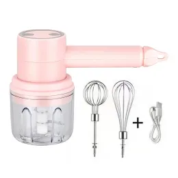 Blender USB Electric Food Mixer Wireless Hand Blender Portable Garlic Crusher 3 Speeds Dough Cream Egg Beater Baking Masher Kitchen Tool