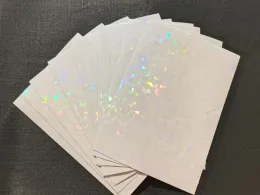 Paper Holographic Foil Adhesive Tape Back Broken Glasses Hot Stamping On Paper Plastic 50 Sheets 210 x 297 MM DIY Package Color Card