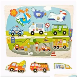 I puzzle riconoscono il puzzle montessori giocattolo in legno 3d tagli a tavola animali da cartone animato giocattoli da gioco per bambini per le prime apprendimento educatio drop de ot8qc