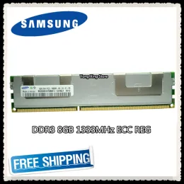 Rams Samsung Server Memory DDR3 8GB 16GB PC310600R 1333MHZ ECC REGITE REGIST RAMS DIMM RAM 240PIN 10600 8Gラジエーター