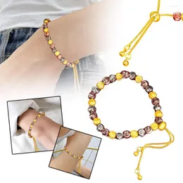 Bracelets de link Moda Moda Lucky Breads Bracelet 3 Color Ajuste Girl Matching For Friends Jewelry Gift M2I6