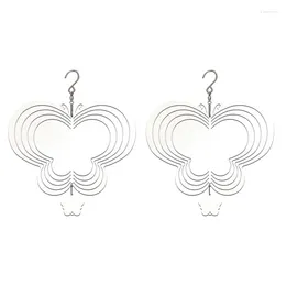 Decorative Figurines 2 Pack Butterfly Sublimation Wind Spinner Blanks Hanging Spinners For Yards & Garden