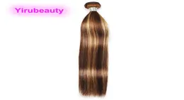 Yirubeauty Malaysian Human Hair Double Wefts P427 1030inch Straight Body Wave Kinky Curly Piano Color One Bundle8654665