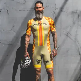 Love the Pain Men Triathlon Trisuit Cycling Sets Sets Skusuit Maillot Ropa Ciclismo Rower Ubrania rowerowe Rower