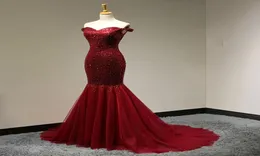 Burgundy 100 Real Image Prom Dress long 2018 Sequinmermaid Modern Long Formal Gowns Robe de Soire