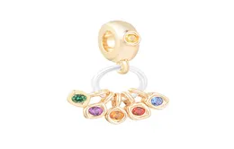 The Avenger Infinity Stones Sangle Charm Srebrne koraliki do produkcji biżuterii Fit przewodni