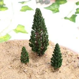 Flores decorativas 8 PCs Plantas artificiais tridimensionais minúsculas árvores para Layout de artesanato em miniatura