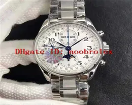 JF Master Watch Moonphase ETA 7751 Automatic Chronograph Mechanical 28800 VPH التقويم السنوي 316L من الفولاذ المقاوم للصدأ الياقوت 40 مم W4663510