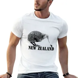 Nuova Zelanda, T-shirt Kiwi Bird Asteetic Customs Design Le tue magliette nere per uomini