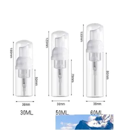 30 мл 50 мл 60 мл бутылки с пеной перемещения пустые бутылки из пластикового пенопластового насоса для упаковки дезинфицирующего средства для мыло