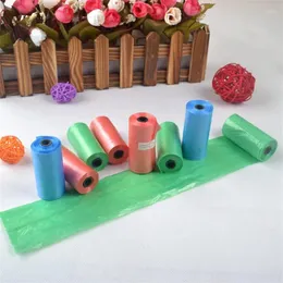 ملابس الكلاب 10 لفات/150pcs pet poop bag dispenser نفايات القمامة التقاط الأكياس pooper