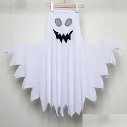 Giacche Halloween Grie Plover Cape Costume Scary Costume White Ghost for Kids Dlening Delivery Drop Deliping Abbigliamento Maternità Outwear Ottez