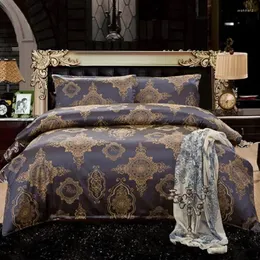 Bedding Sets Juego De Ropa Cama Algodn Lujo Jacquard/seda Tamao King/juego Funda Edredn/juego Sbanas Edredn