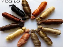 15 pcslot Retail 15 cm bambola sintetica riccioli naturali colori bjd parrucca capelli ricci per bambola fai da te7738988