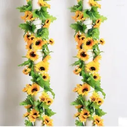 Декоративные цветы имитация цветочных искусственных солнечных декоративных виноградных лозы.