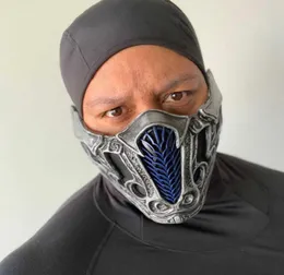 2021 Mortal Kombat Subzero Scorpion Cosplay Maskeleri PVC Yarım Yüz Cadılar Bayramı Rolü Oyun Kostümleri X08034323526