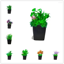 Fiori decorativi simulazione bonsai simulazione artificiale pentola verde vegetale domestico decorazioni fiorito decorazioni piante durevoli in vaso 20 cm