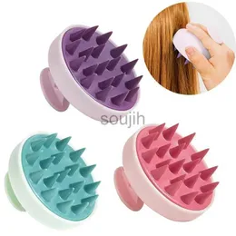 Badverktyg Tillbehör Silikon Shampo Brush Head Scalp Massage Kam Hårtvätt Borstar Bad Dusch Salong Frisörsverktyg 240413