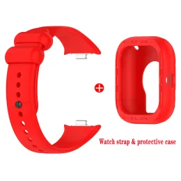 Silikonowy pasek + obudowa dla Redmi Watch 4 Smart Watch Sports Pasek Bransoletka dla Xiaomi Redmi Watch4 Watchbands Correa Akcesoria
