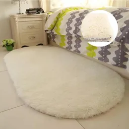 Dywany pluszowe i przytulne owalne okrągłe płytki dywanowe matka sypialnia salon nowoczesny korytarz grube antypoślizgowe miękkie dywany