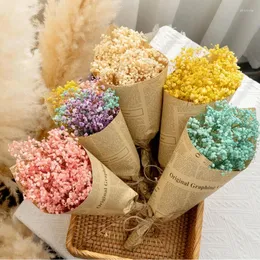 Dekorative Blumen Gypsophila getrocknete Blume natürliche Baby Atemschutz Pflanzenstrauß für Hochzeitsfeier heiraten Dekor DIY Boho Home Dekoration