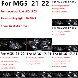 Per Mg ZS EV MG6 MG5 EZS 2017 2018 2019 2020 2021 7pcs CanBus Lulb LED Dome Mappa a cupola da interno Lettura Accessori Errori della luce del bagagliaio