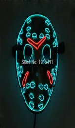 13 일 금요일 마지막 장 LED LEAD LIGHT UP FIGE MASK MUSC ACTIVE Active EL 형광 공포 마스크 하키 파티 조명 T2009071210263