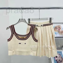 Designer Suspender de malha de vestido de duas peças+Conjunto de malha de meia saia para mulheres emagrece