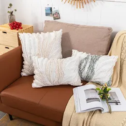 Kudde Böhmen Beige Tufted Cover 45x45cm/30x50cm Handgjorda hemdekoration för soffa vardagsrumssäng