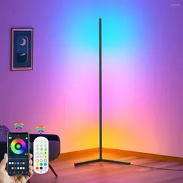 Lampy podłogowe RGB Lampa narożna z synchronizacją muzyczną/synchronizacją/przyciemnionym kolorem Zmiana nastroju światło na salon do sypialni do gier