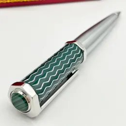 Pens Ballpoint Pen Octagon Green Wave Pattern di alta qualità con Red Box Top Gift