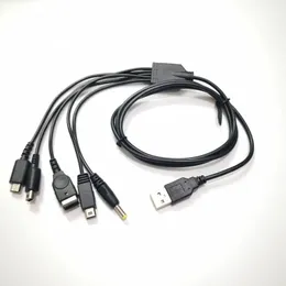 2024 NOVO CABO NOVO 1,2M CABO RÁPIDO 5 EM 1 FIE DE CARGO DE CHARGER DE GAME USB PARA NINTENDO NOVO 3DS XL NDS LITE NDSI LL Wii U GBA PSP5 em 1 USB