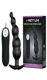 PrettyLove 12 Funktion Silikon wasserdichte vibrierende Butt Plug Special Anal Perlen Stimulation Sexprodukte für Paare Sexspielzeug 1744397466