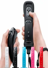 Game Motion Plus Remote Nunchuck Controller Wireless Gaming Nunchuk Controllers para Wii Games Console com Silicon Case Strap 6614415