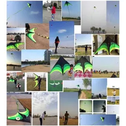 Kite Accessoires Große Delta Kites Fliege Spielzeug für Kinder bearbeiten Linie Outdoor Sport Nylon Professional Wind 240116 Drop Lieferung GI Dhjgz