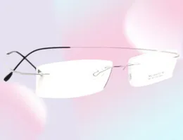 Pure Titanium Optyczna rama sylwetka typu hipoalergiczne bezkładzie na zawiasy ramy Mężczyzny kobiety marki ultralekkie okulary z ORI4196340