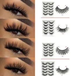 3D Mink återanvändbara falska ögonfransar 100 riktiga Siberian 3D Mink Hair Strip False Eyelash full långa individuella ögonfransar mink fransar ex5136075